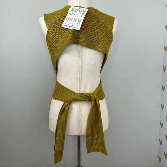 Anthropologie Maeve Multi Way Cross-Tie Wrap Vest Knit Top - Picture 5 of 9